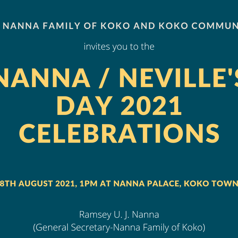 Invitation to Nanna/Neville's day 2021