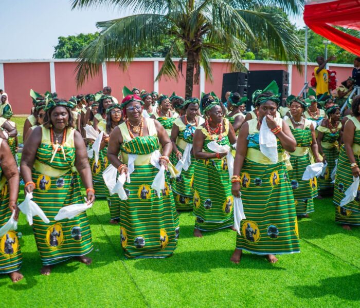 Okere community dancers at Ghigho Aghofen